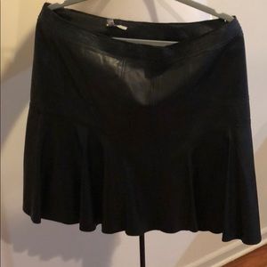 Buttery leather skirt